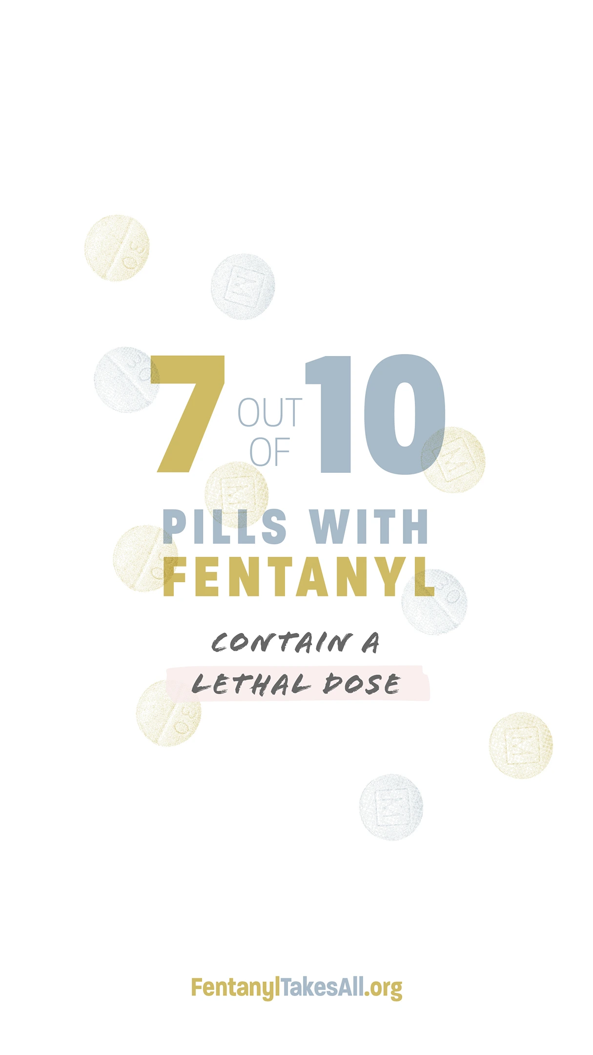 7 out of 10 pills with fentanyl contain a lethal dose.